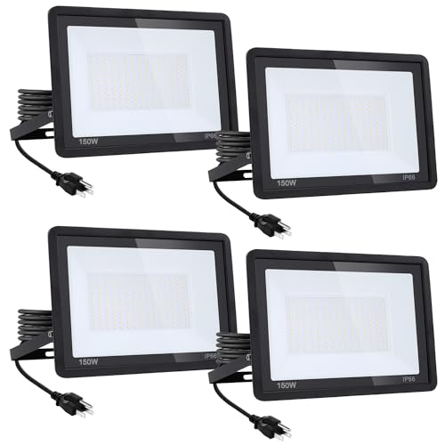 4Pack 150W LED Flood Light Outdoor