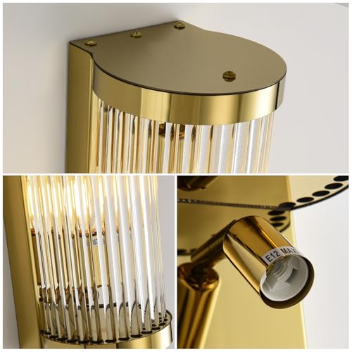 Modern Crystal Gold Wall Sconce