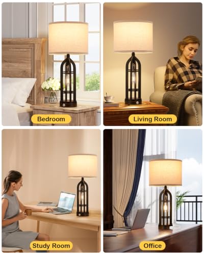 Table Lamps for Living Room (2 Count)