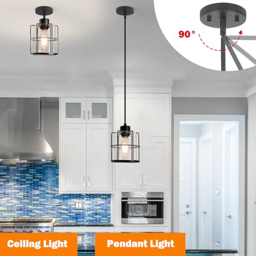 Farmhouse Pendant Lights Kitchen Island Set Of 2 (2 Count)