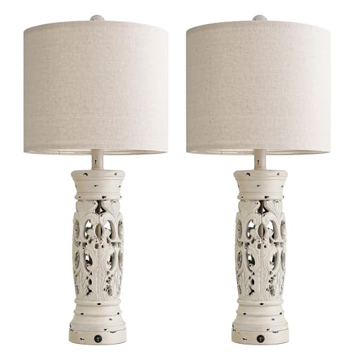 27.25” Farmhouse Table Lamps Set of 2 (2 Count)