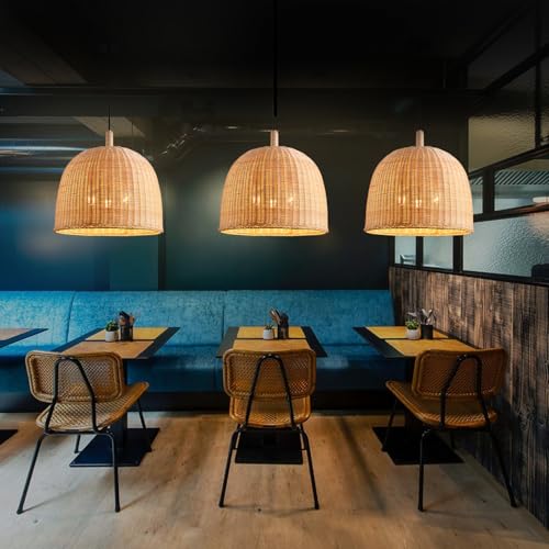 17.7" Rattan Pendant Light (3 Count)