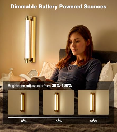 Set of 2 Modern Gold Wall Sconces (2 Count)