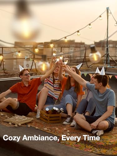 100FT Outdoor String Lights 54 G40 LED Bulbs Dimmable Waterproof (100 Foot)