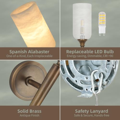 Alabaster Wall Sconce (2 Count)