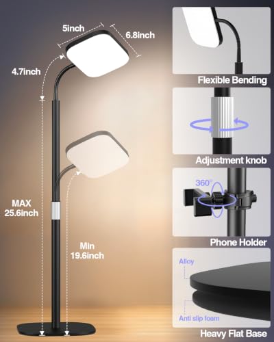 Desktop Zoom Meeting Streaming Key Light with Flexible Gooseneck