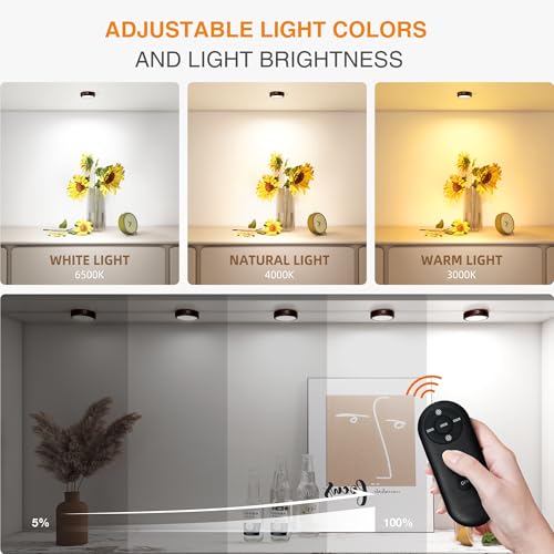 Puck Lights with Remote Control Rechargeable (2 Count)