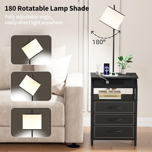 End Table with Floor Lamp Set of 2 (2 Count)