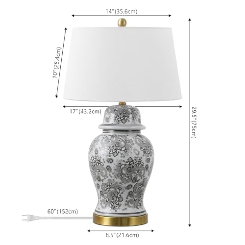 Ellis Chinoiserie Ginger Jar Table Lamp 29.5"
