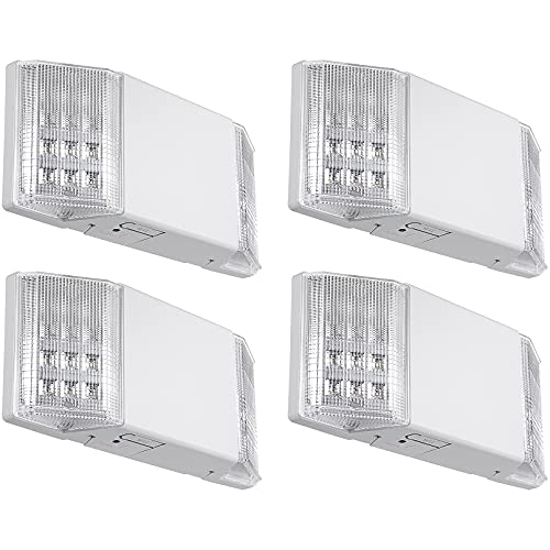 4 Pack LED Emergency Lighting with Battery Backup White (4 Count)