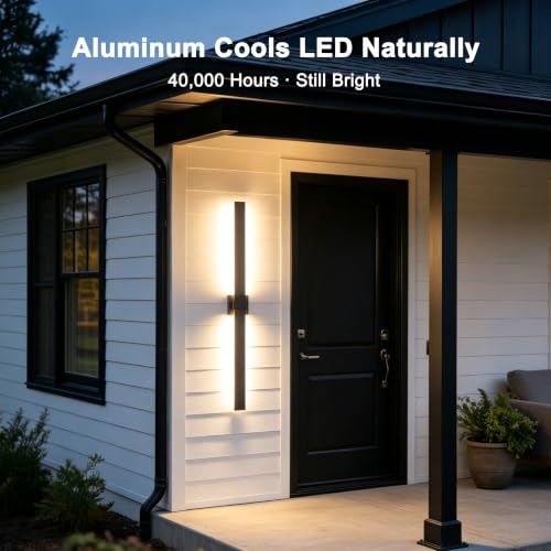 Aluminum 47 in Long Outdoor Wall Light Fixture