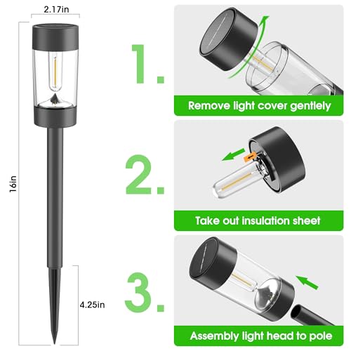 Solar Pathway Lights Outdoor Waterproof (12 Count)