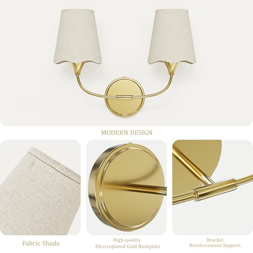Bathroom Light Fixtures Over Mirror (Gold / 2 Light)