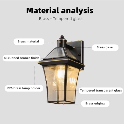 Oil Rubbed Bronze Outdoor Wall Sconces (2 Count)
