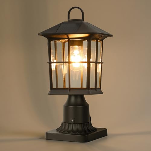 Outdoor Solar Lamp Post Light with Pier Mount Base