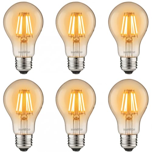 41613 LED Edison A19 Light Bulb (6 Count)