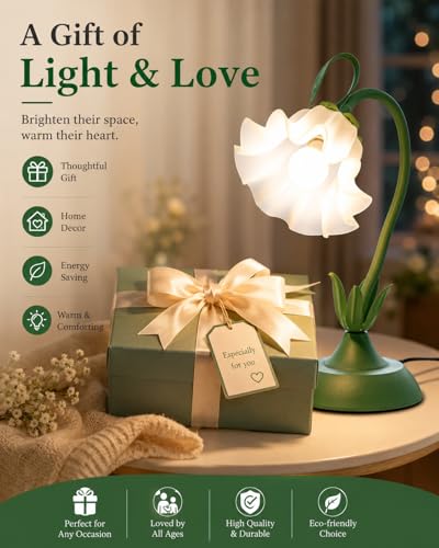 Flower Table Lamp Cute Desk Lamp for Bedroom Home Decor