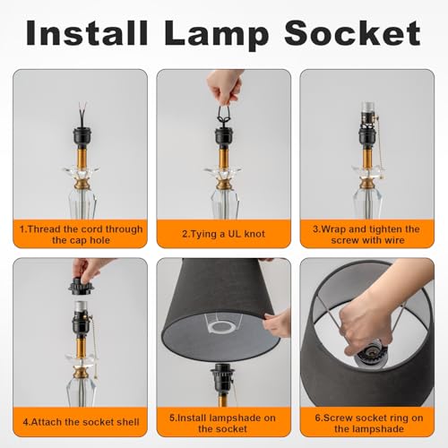 Pull Chain Light Bulb Socket With Shade Ring