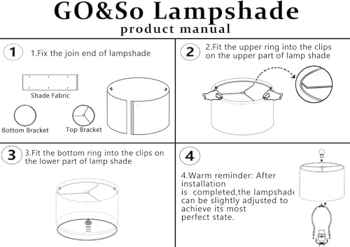 Set of 2 Pure White Linen Drum Lamp Shade 13"x13"x10"