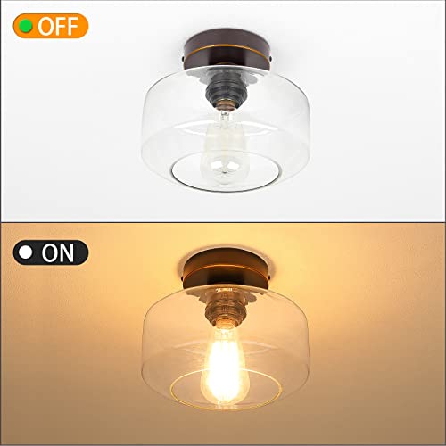 Industrial Semi Flush Mount Ceiling Light