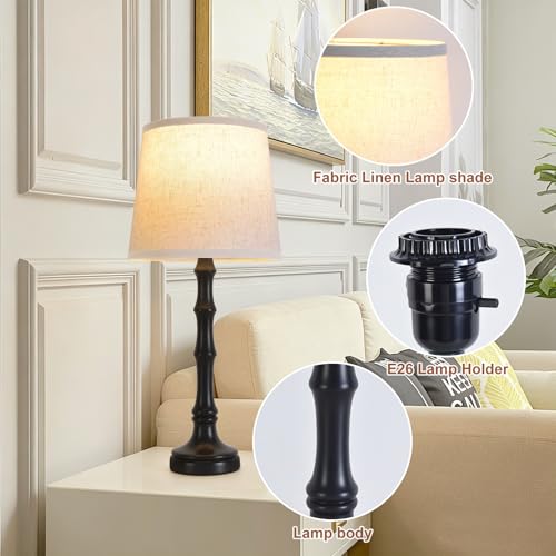 Lamps Set of 2 Modern Farmhouse Table Lamp Bedside Reading Lamps Living Room End Tables Set Lamps for Night Stands Bedroom Night Lamp (2 Count)