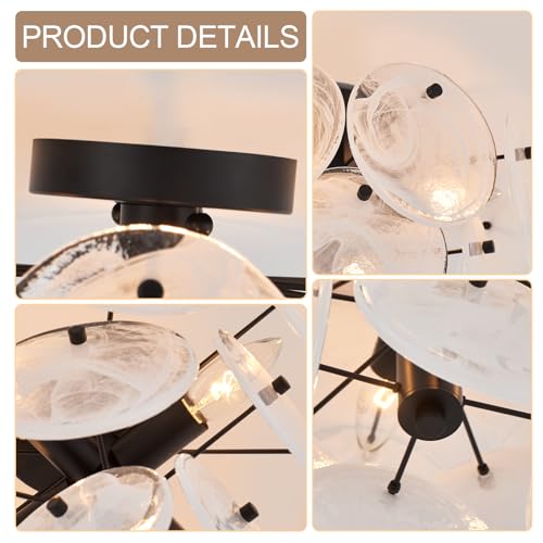 Modern Flush Mount Glass Ceiling Light