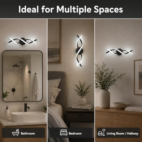 Modern Black LED Vanity Lighting