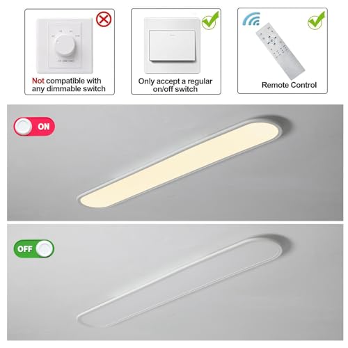 55 Inch Dimmable LED Linear Ceiling Light