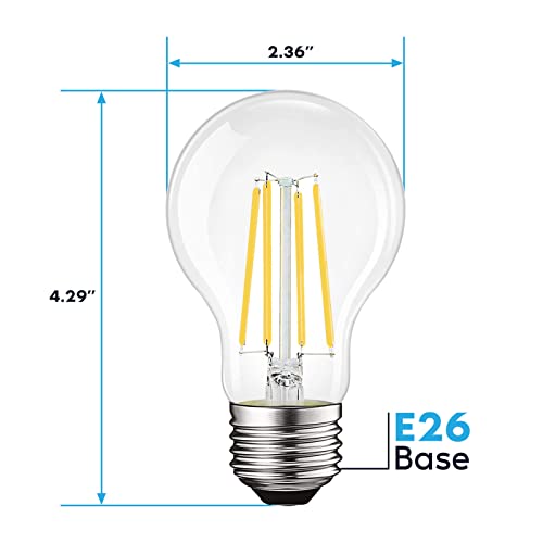 Vintage A19 LED Light Bulbs 100W Equivalent (2 Count)