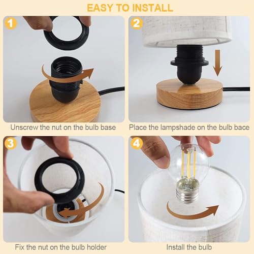 3 Color Adjustable Bedside Table Lamp for Bedroom