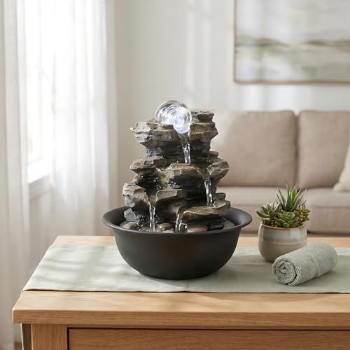 8.3” H Indoor Zen Tabletop Water Fountain