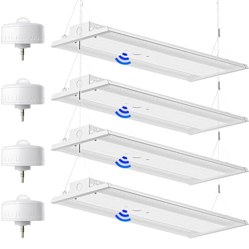 Linear High Bay LED Shop Lights with Sensor (4 Count)