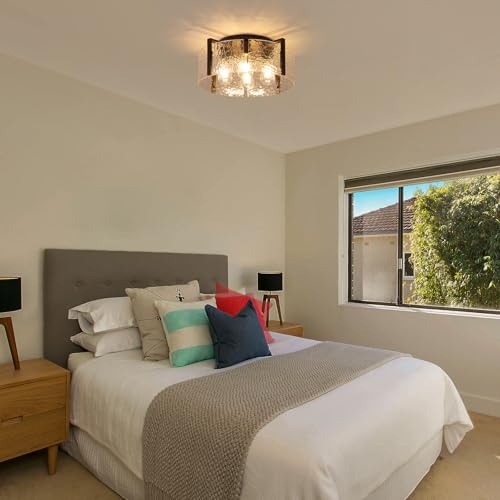 Black Flush Mount Ceiling Light Fixture