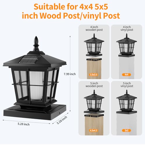 Solar Post Cap Light 2pack (2 Count)