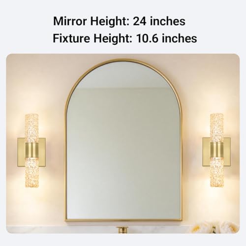 2 Pack Gold LED Wall Sconces (2 Count)