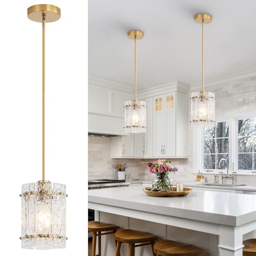Gold Glass Pendant Lights Kitchen Island
