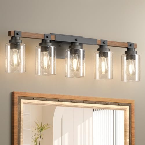 5 Light Farmhouse Bathroom Vanity Light