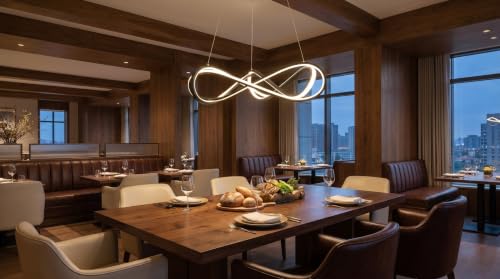26 Inch Black Modern LED Chandelier