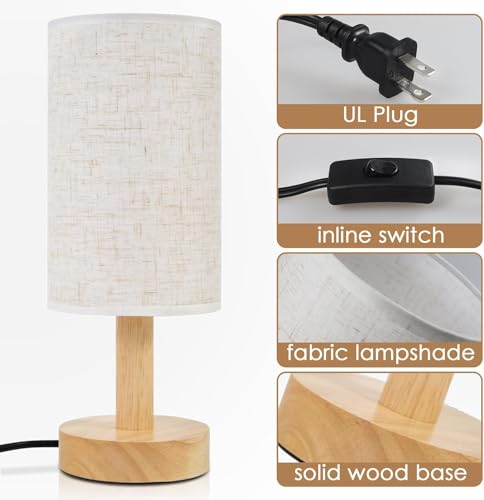 Small Bedside Table Lamps for Bedroom Set of 2 (2 Count)
