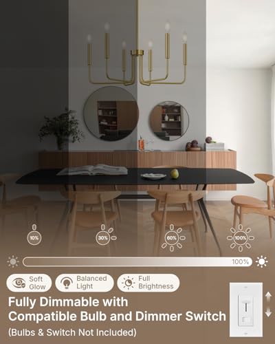 6 Light Gold Chandelier