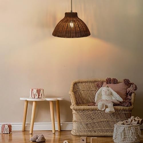 Rattan woven Pendant Lights Shade Rattan Hanging Lamp Shades for Pendant