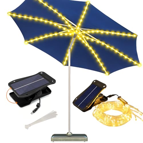 Patio Umbrella Solar Lights Outdoor 8 Strands with 8 Lighting Mode 152 LEDs