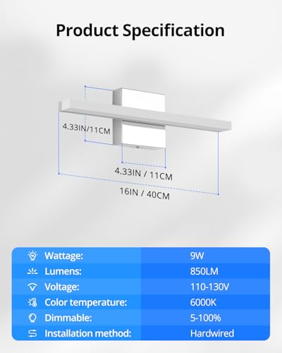 Dimmable Vanity Light Bar