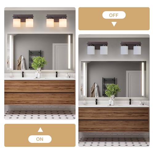 Modern Bathroom Light Fixtures Over Mirror