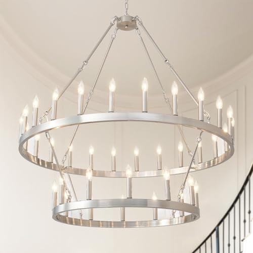 48 Inch Silver Chandelier 36