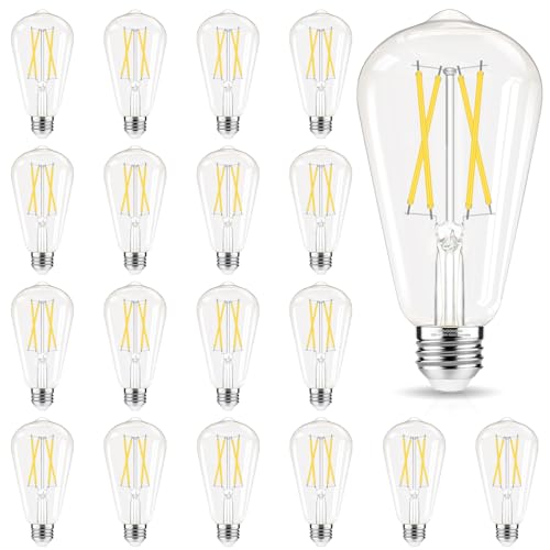 LED Edison Bulbs 60 watt Equivalent Dimmable (18 Count)