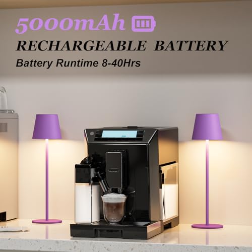 Cordless Table Lamp Rechargeable Purple (2 Count)