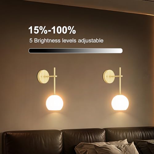 Wood Grain Battery Operated Wall Sconces Set of 2 (2 Count)