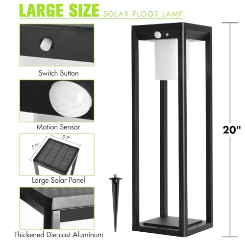 Solar Floor Lamp Outdoor Waterproof (3 Count)