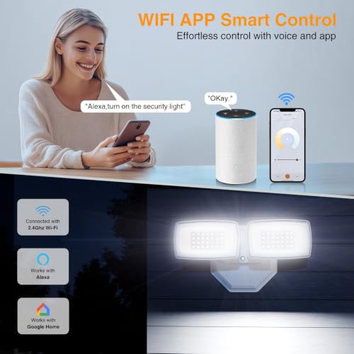 32W Smart Flood Lights Outdoor (White)